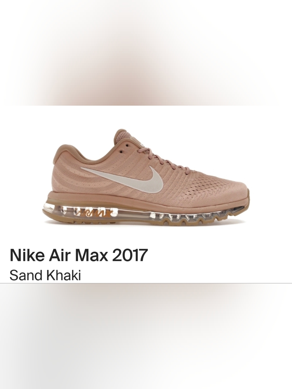 Nike Air Max 2017 849559-201 Sand/Khaki Men's Size 10 - Picture 5 of 15